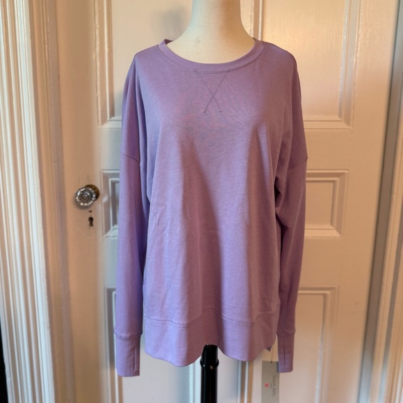 Sweaty Betty Women’s After Class Longline Sweatshirt Purple Medium Organic NWT - Picture 13 of 15